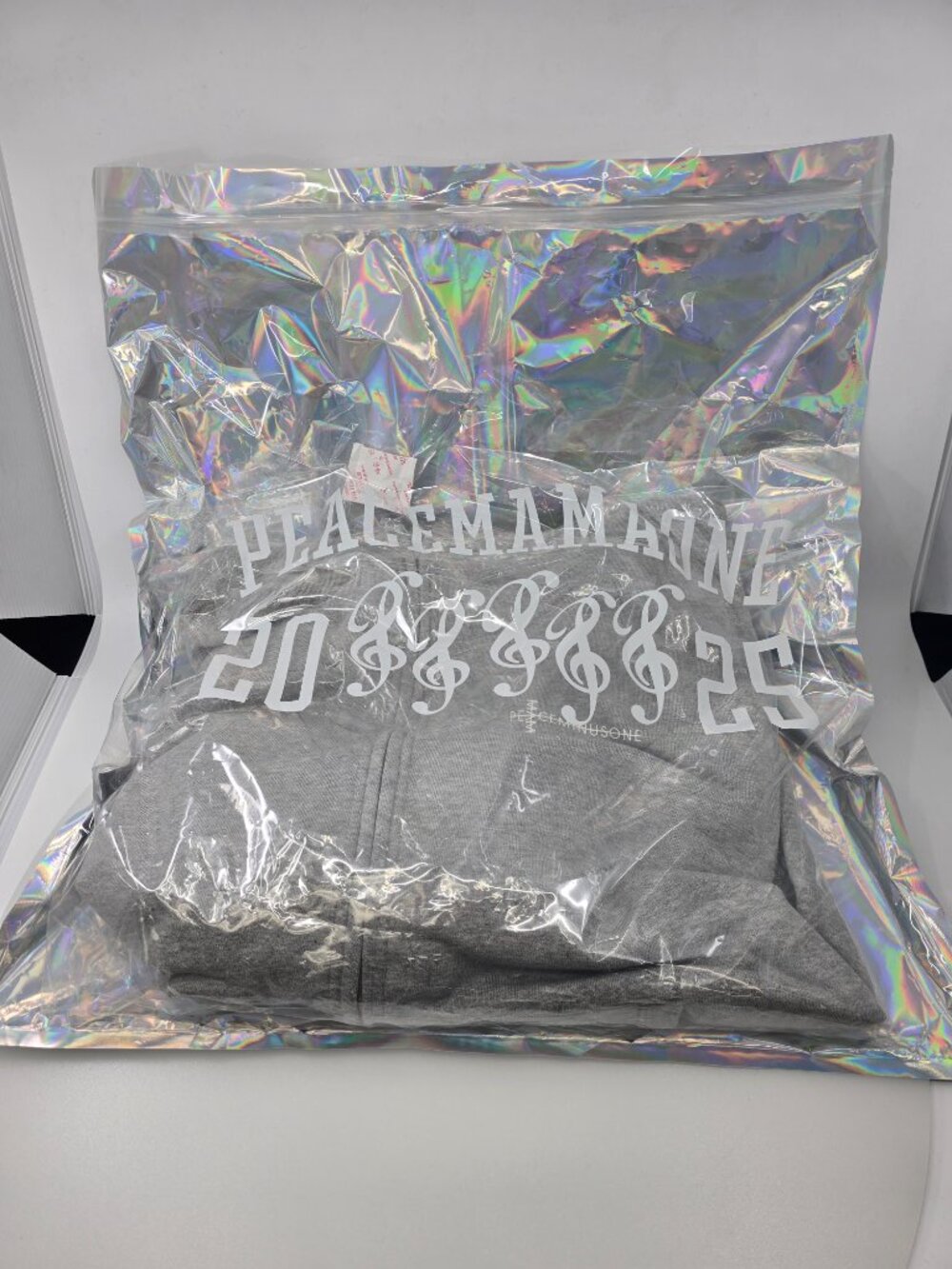 Peaceminusone x 2025 MAMA Awards Peacemamaone Zip Up Hoodie Grey G-Dragon SIZE L - Picture 9 of 11
